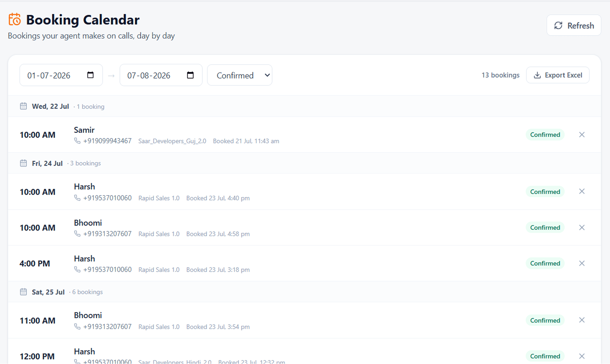 AI Appointment Booking Dashboard
