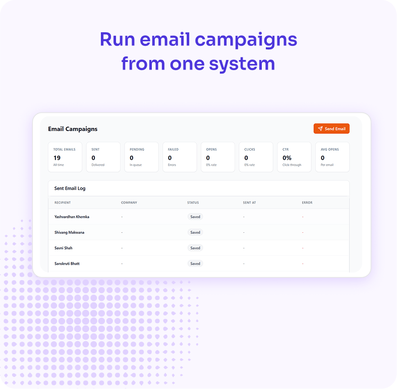 Run email campaigns from one system