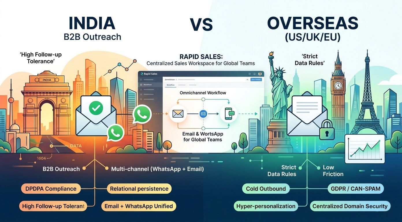 Email Outreach in India vs. Overseas: The Complete B2B Guide