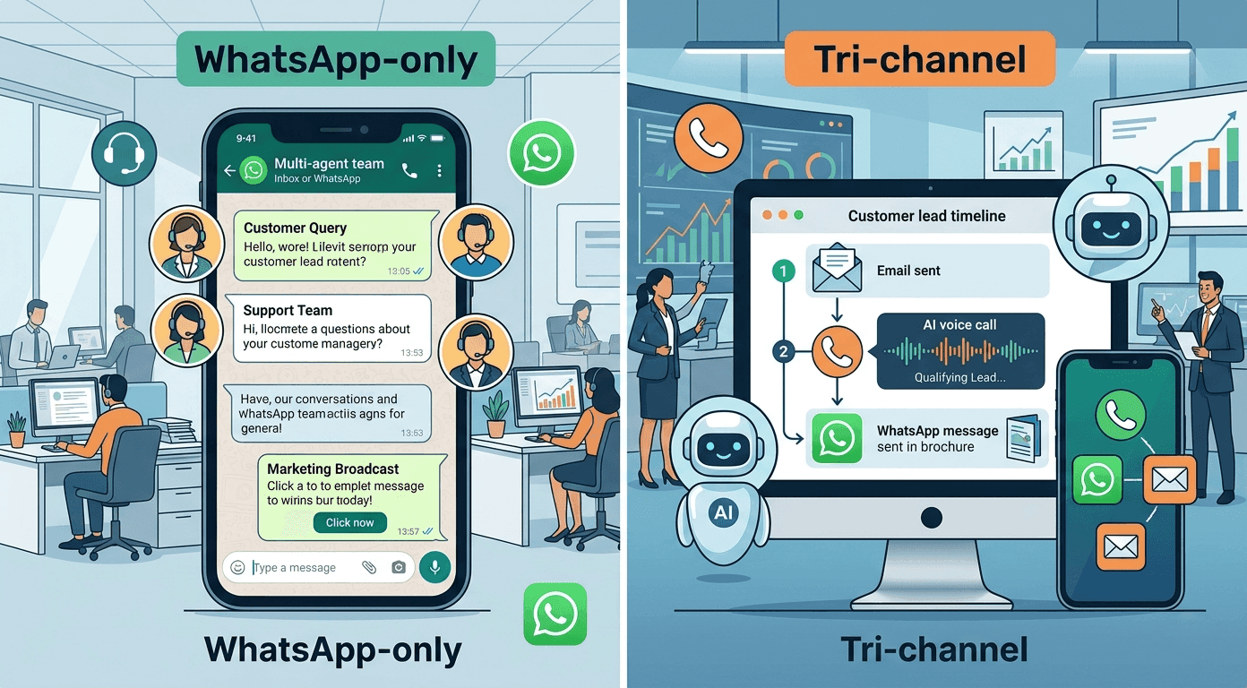 RapidSales vs Wati: WhatsApp AI Calling vs WhatsApp Only